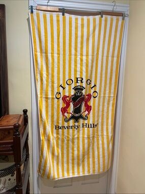 Vintage Giorgio Beverly Hills Beach Towel Cotton
Cabana Chic Old Money Summer